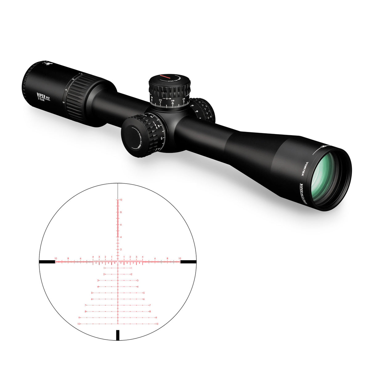 Vortex Viper PST Gen II 3-15x44 FFP Riflescope with EBR-7C MRAD Reticle
