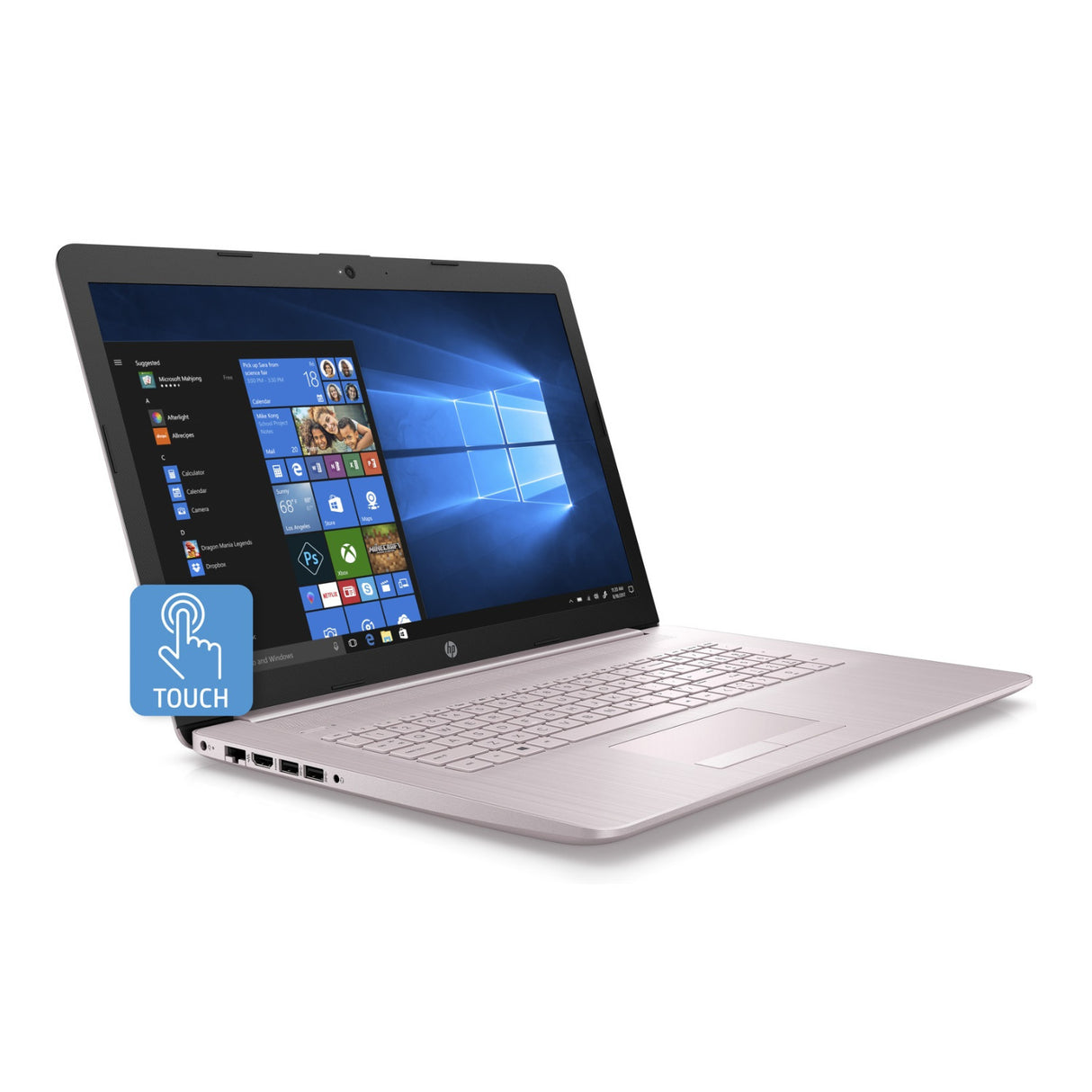 HP 17-CA0015 17.3" HD+ Touchscreen Laptop, AMD Ryzen 3 2300U, 8GB RAM, 1TB HDD (Tranquil Pink) (Certified Refurbished)