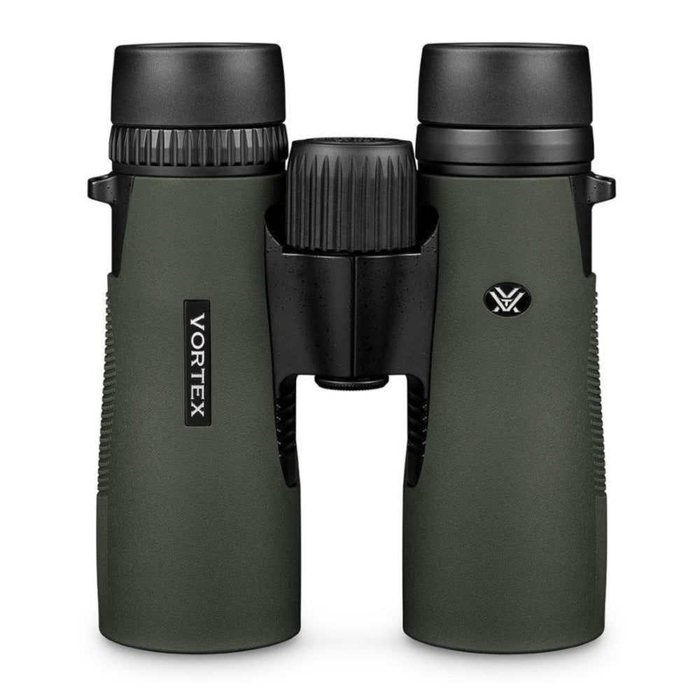 Vortex 10x42 Diamondback HD Roof Prism Binoculars with Harness Case, Cap and Floating Strap Bundle