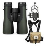 Vortex 12x50 Crossfire HD Roof Prism Binoculars with GlassPak Harness Case and Smart Phone Adapter