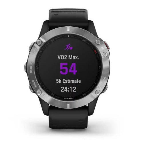 Garmin fenix 6 Multisport GPS Smartwatch (Silver with Black Band)
