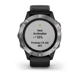 Garmin fenix 6 Multisport GPS Smartwatch (Silver with Black Band)