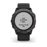 Garmin fenix 6X Pro Solar GPS Smartwatch (Titanium Carbon Gray DLC/Black Band)