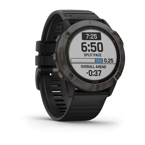 Garmin fenix 6X Pro Solar GPS Smartwatch (Titanium Carbon Gray DLC/Black Band)
