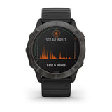 Garmin fenix 6X Pro Solar GPS Smartwatch (Titanium Carbon Gray DLC/Black Band)