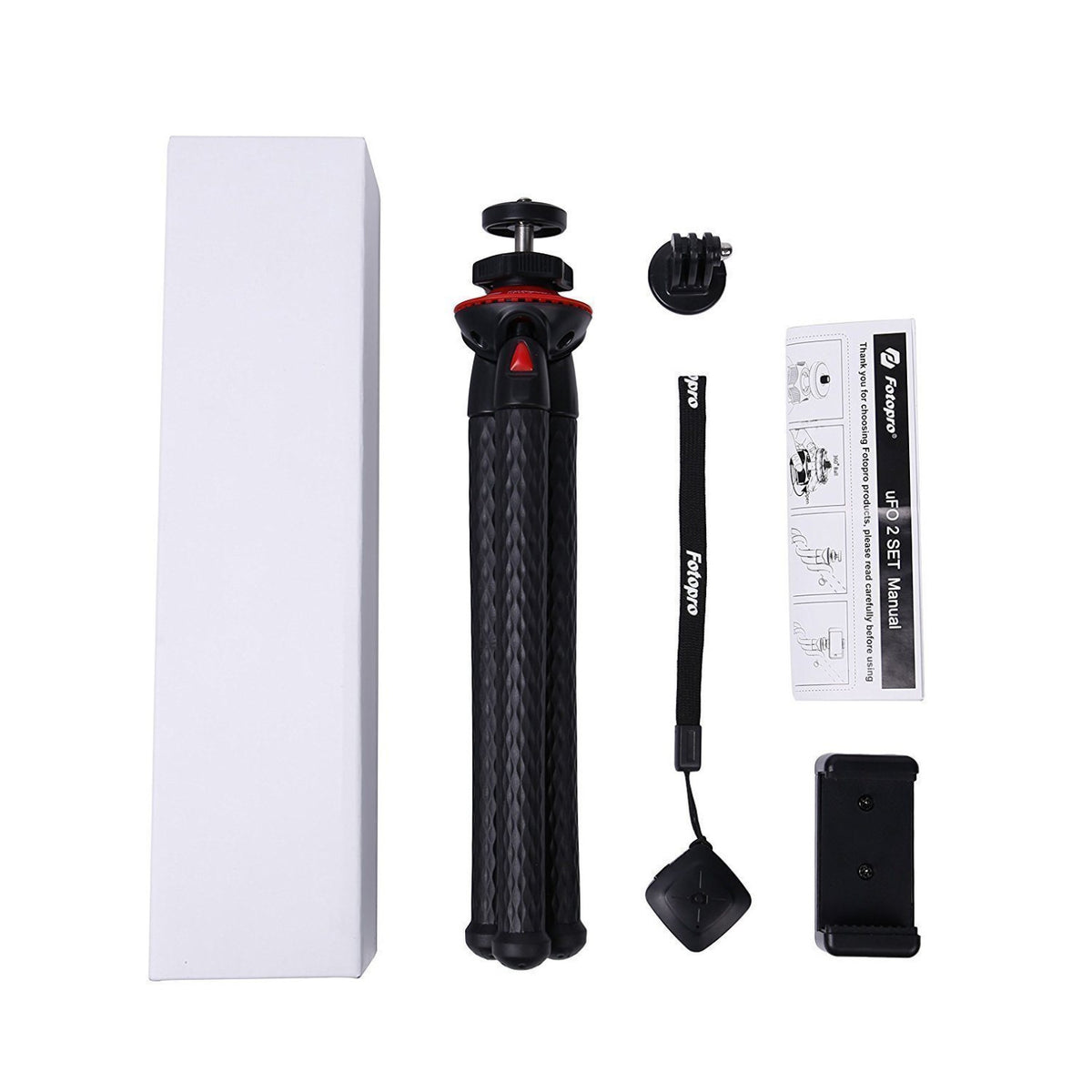 Fotopro UFO2 Flex Pod Tripod with Wireless Remote (2-Pack) and Memory Card Wallet