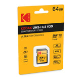 Kodak SDXC 64GB UHS-I U3 V30 Ultra Memory Card