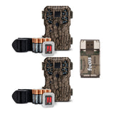 Stealth Cam PX18CMO 8MP Trail Game Camera (2-Pack) with 8GB SD Cards, Batteries, and Card Reader