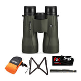 Vortex 10x50 Viper HD Roof Prism Binoculars with Bino Caddy Harness and Accessory Bundle