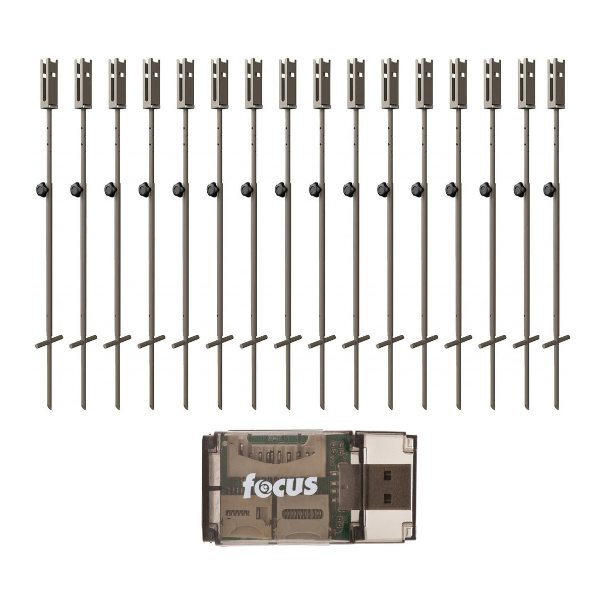 Cuddeback Genius Post Mount 2-Piece Trail Camera Holder (16-Pack) and USB 2.0 Card Reader