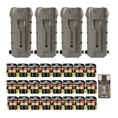 Cuddeback CuddeLink Dual Power Bank (4-Pack) with 48 D Batteries and USB 2.0 Card Reader