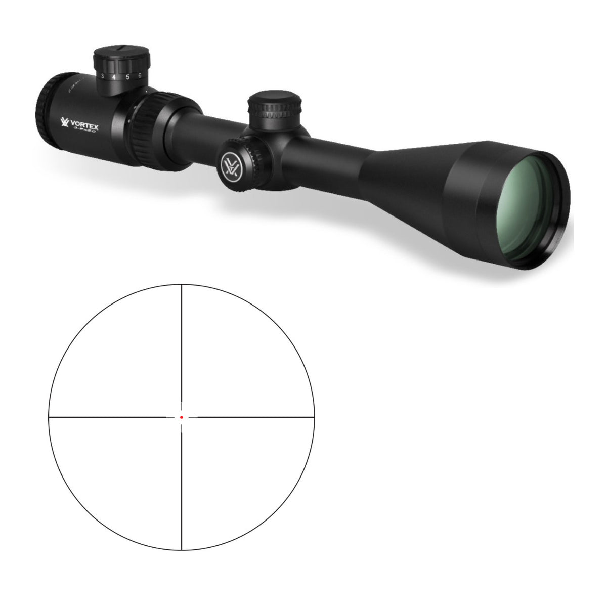 Vortex Crossfire II 3-9x50 Riflescope (V-Brite MOA Reticle) with Hat
