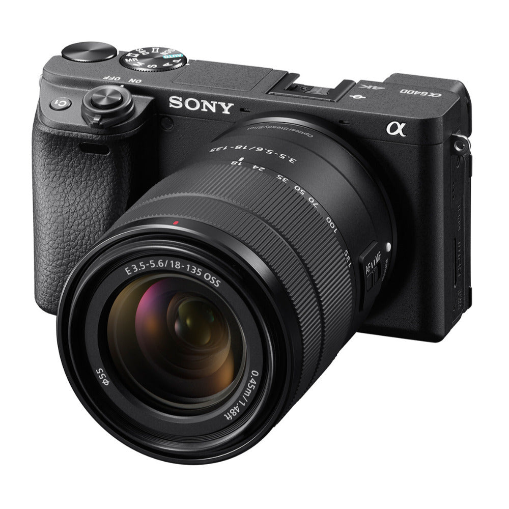 Sony Alpha a6400 Mirrorless Digital Camera with 18-135mm Lens (Black) and Accessories Bundle