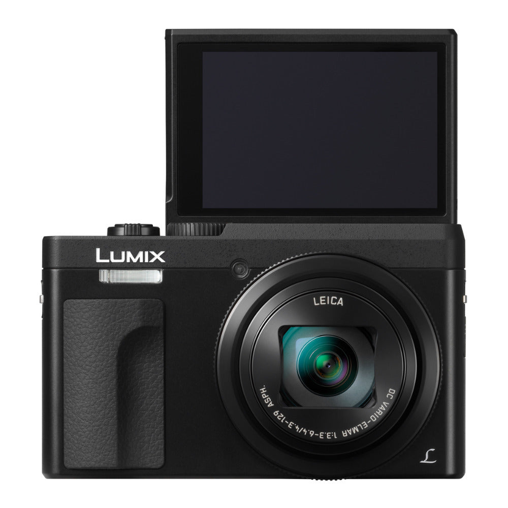 Panasonic LUMIX DC-ZS70 20.3MP 4K Digital Camera (Black) with Memory Card and Dual Charger Bundle