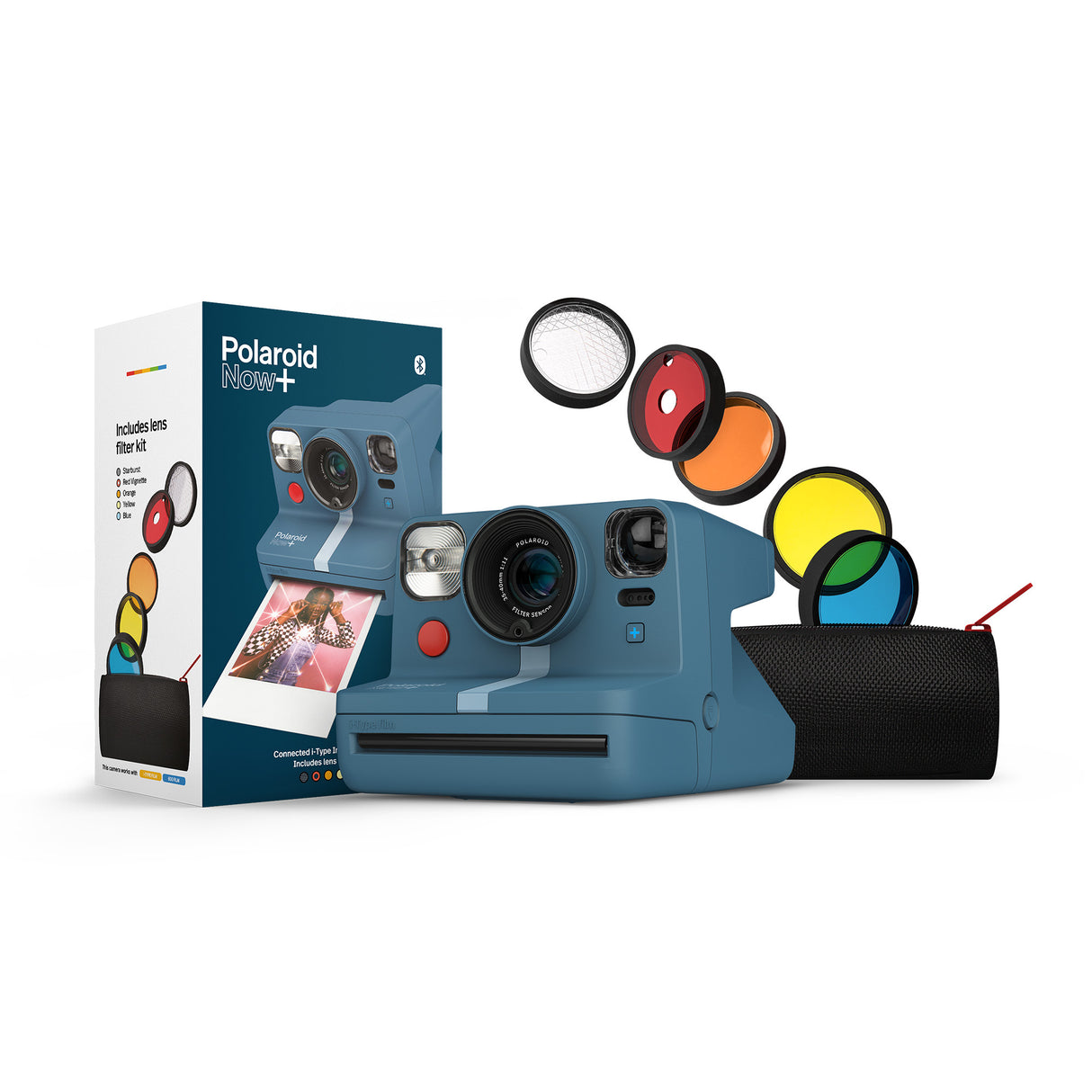 Polaroid NOW+ Instant Film Camera (Calm Blue - Grey Blue)