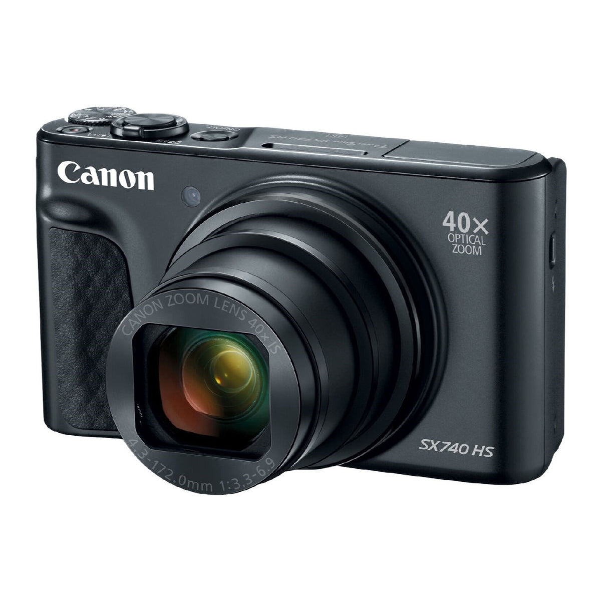 Canon Powershot SX740 HS Digital Camera (Black) with 32GB SD Card and Accessory Bundle