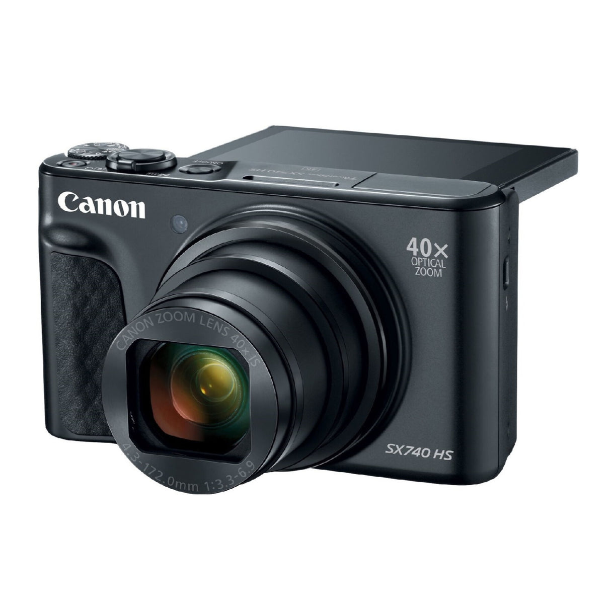 Canon Powershot SX740 HS Digital Camera (Black) with 32GB SD Card and Accessory Bundle