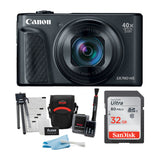 Canon Powershot SX740 HS Digital Camera (Black) with 32GB SD Card and Accessory Bundle