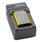 Koah Rechargeable Lithium-Ion Battery Pack for Sony NP-BX1 with Focus Camera QC-105 Battery Charger
