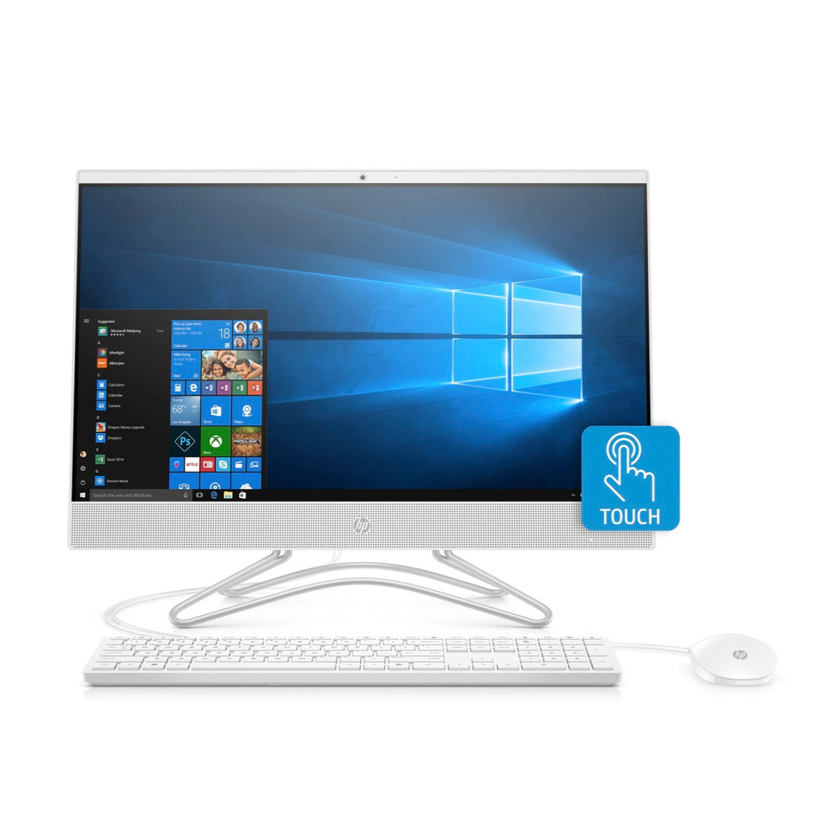 HP 24-F 23.8-Inch Full HD IPS-WLED Touch Screen AMD Ryzen 3 3200U 8GB 1TB HDD All-in-One PC