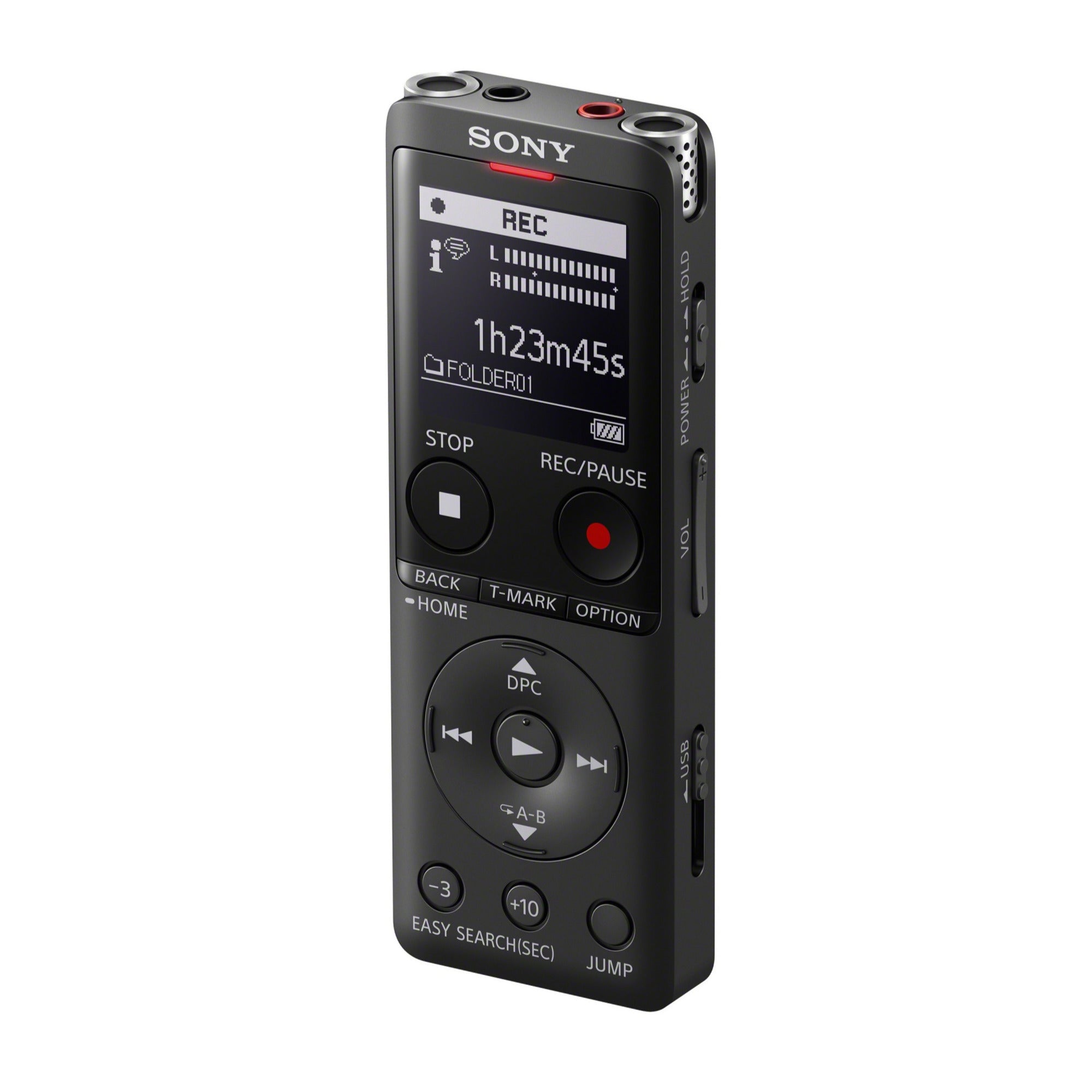 Sony ICD-UX570 Series UX570 Digital Voice Recorder (Black) – Focus