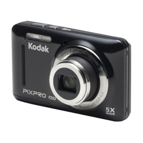 KODAK PIXPRO Friendly Zoom FZ53 Digital Camera (Black) and 16GB SD Card Bundle