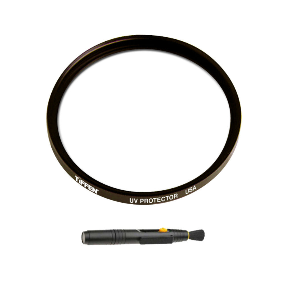 Tiffen 77mm UV Protector Lens Filter w/ Focus Lens Cleaning Brush