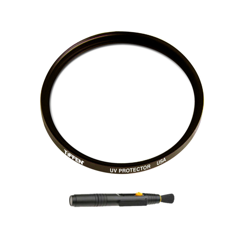 Tiffen 52mm UV Protector Lens Filter with Lens Cleaning Brush Tool Bundle