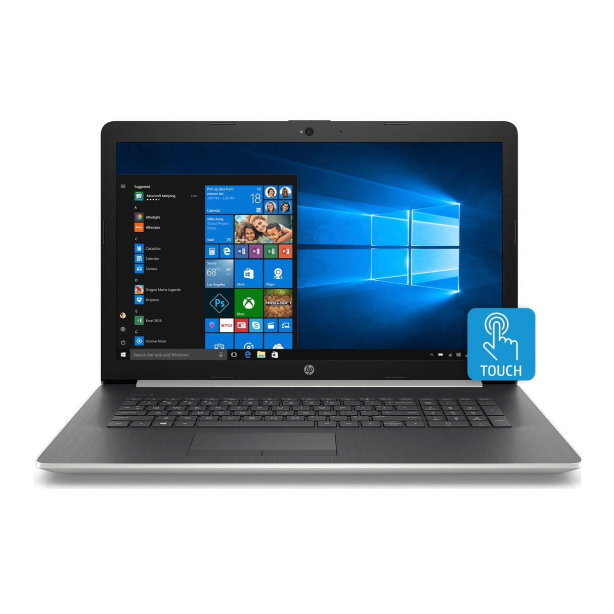 HP 15-DB1006 15.6-inch Touch WLED Laptop AMD Ryzen 5 3500U Quad Core Processor 8GB 1TB HDD Win 10 Home (Natural Silver)