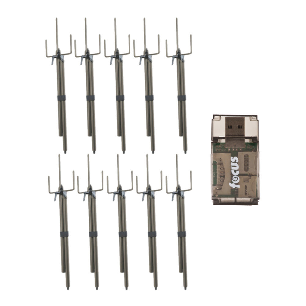 Stealth Cam Universal Trail Camera Mount Stick (10-Pack) with USB 2.0 Card Reader