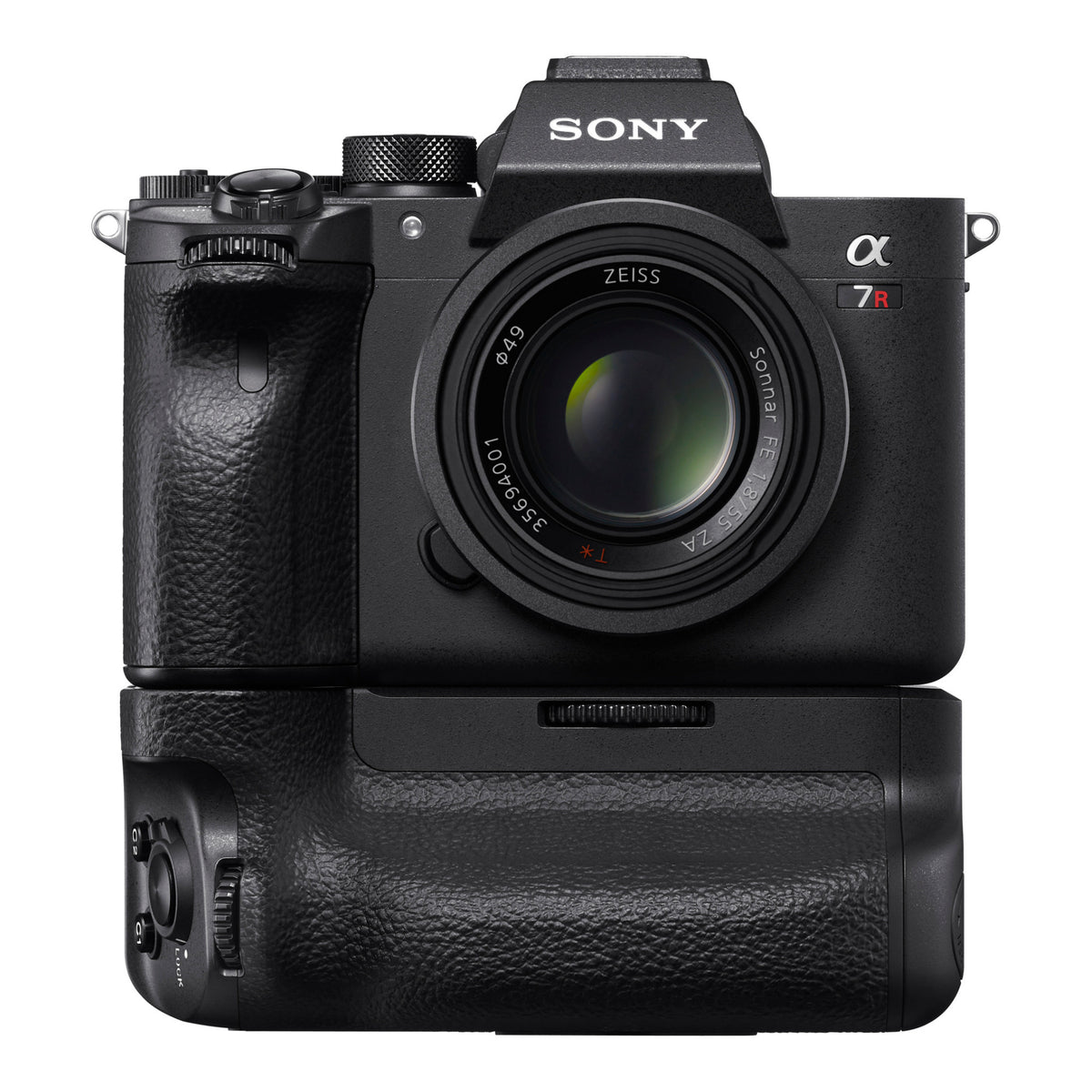 Sony Vertical Grip for Alpha a7R IV Camera with Battery, Dual Charger, and 128GB Memory Card