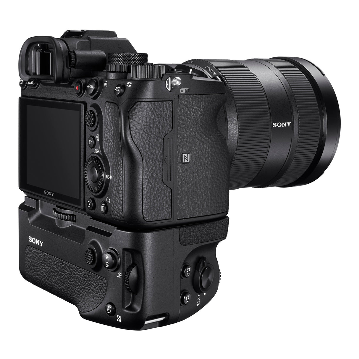 Sony Vertical Grip for Alpha a7R IV Camera with Battery, Dual Charger, and 128GB SD Card