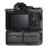 Sony Vertical Grip for Alpha a7R IV Camera with Battery, Dual Charger, and 128GB SD Card