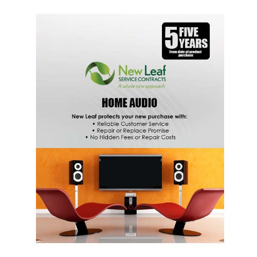 New Leaf 5-Year Audio Equipment Service Plan for Products Retailing Under $100