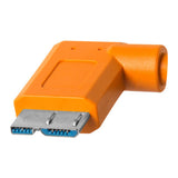 Tether Tools TetherPro USB-C to 3.0 Micro-B Right Angle Cable (High-Visibility Orange)