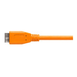 Tether Tools TetherPro USB-C to 3.0 Micro-B Right Angle Cable (High-Visibility Orange)