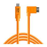 Tether Tools TetherPro USB-C to 3.0 Micro-B Right Angle Cable (High-Visibility Orange)