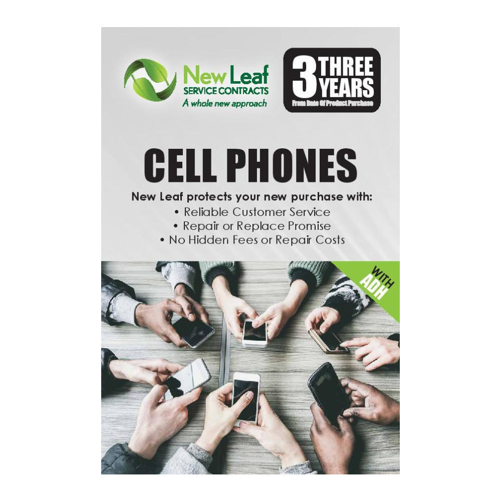 New Leaf 3-Year Cell Phones Service Plan with ADH for Products Retailing Under $1500
