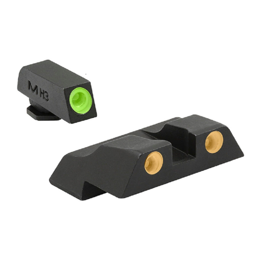 Meprolight Tru-Dot Fixed Night Sight Set for Glock G26, G27, and G28 (Orange/Green)