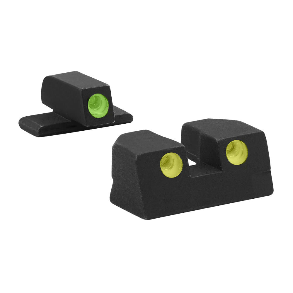 Meprolight ML 10110 Tru-Dot Fixed Night Sight Set for Sig Sauer P frames, 9mm/0.357 (Yellow/Green)