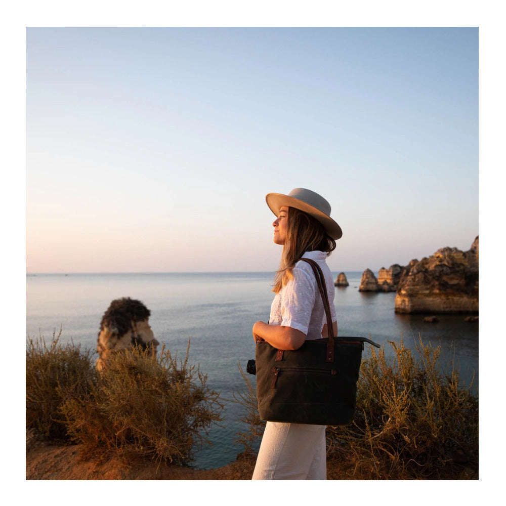 ONA Camera Bag Capri II Tote (Olive Waxed Canvas)