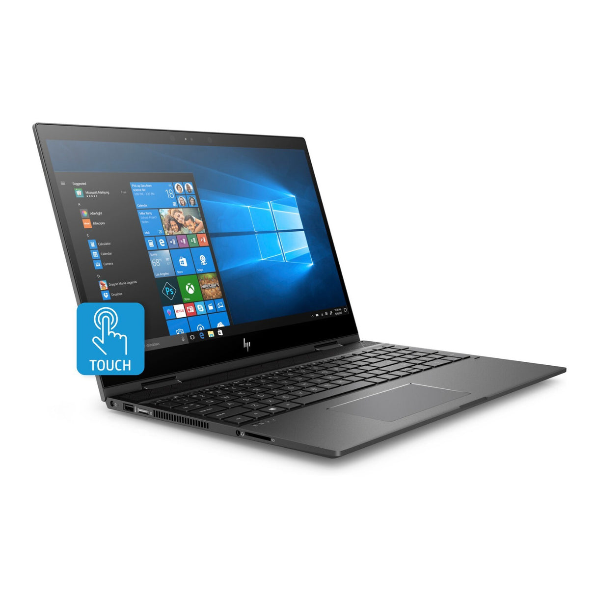 HP Envy x360 2-in-1 Laptop, 15.6" FHD Touch, AMD Ryzen 5, 12GB RAM, 1TB HDD (Certified Refurbished)