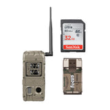Cuddeback G-5086 CuddeLink Double Barrel 20MP Trail Camera with 32GB SD Card, and Card Reader