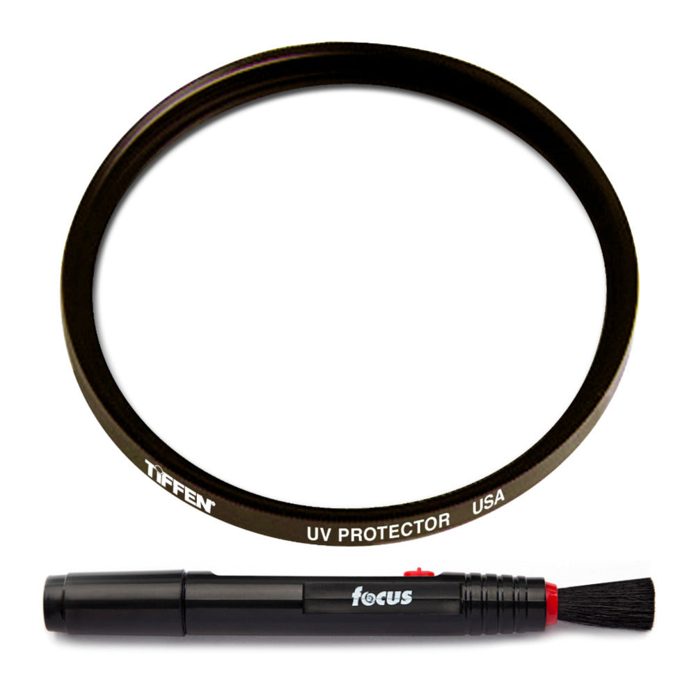 Tiffen 49mm UV Protection Filter and Lens Cleaning Pen Bundle