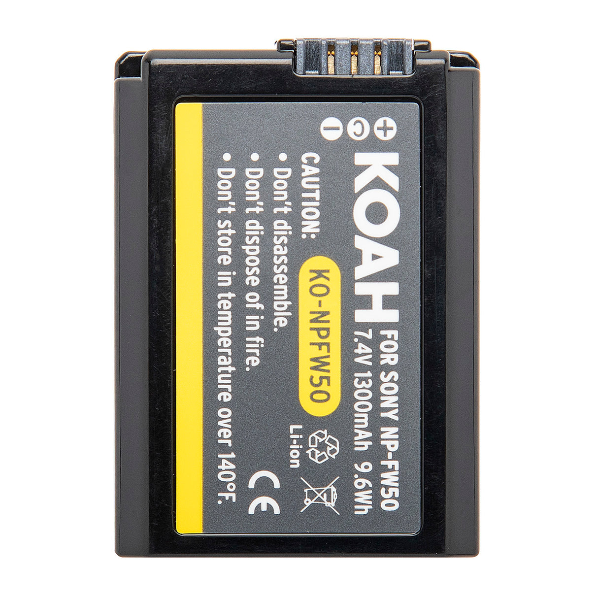 Koah PRO Rechargeable 1300mAh Battery (2-Pack) and Dual Charger for Sony NP-FW50