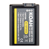 Koah PRO Rechargeable 1300mAh Battery (2-Pack) and Dual Charger for Sony NP-FW50
