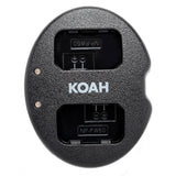 Koah PRO Rechargeable 1300mAh Battery (2-Pack) and Dual Charger for Sony NP-FW50