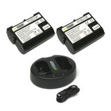 Wasabi Power Battery (2-Pack) and Dual Charger for Nikon EN-EL15