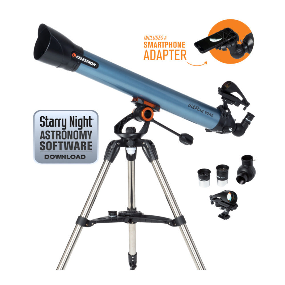 Celestron Inspire 80AZ Refractor Telescope