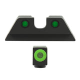 Meprolight ML-40224 HVS Fixed Self Illuminated Green Front and Rear Day/Night Sight for Glock Models